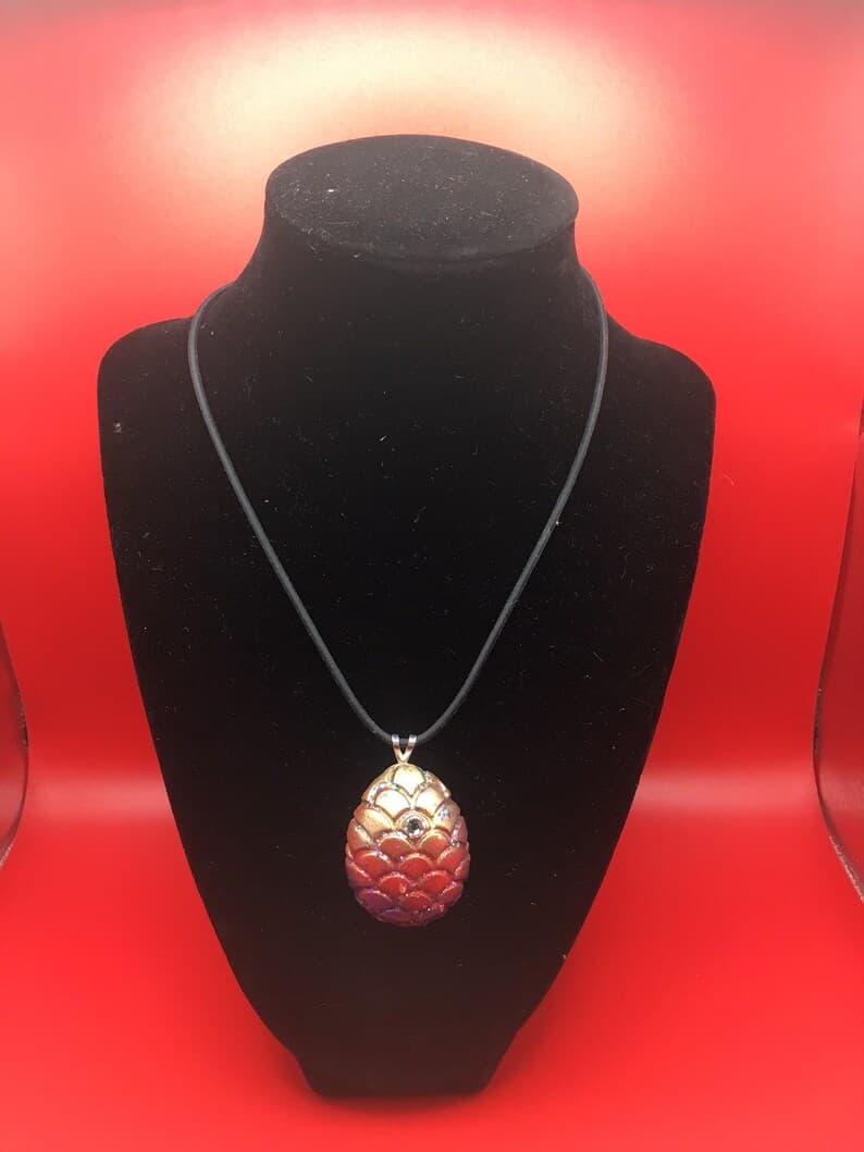 Mermaid Scale Pendant, Mermaid Egg Necklace